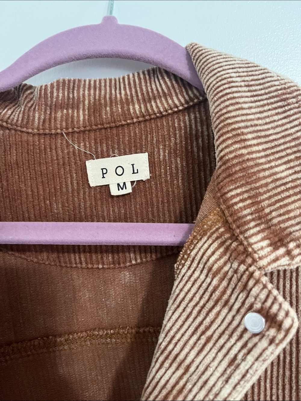 Women’s Distressed Corduroy Jacket in Light Brown POL - Picture 2 of 2